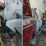 Gobierno Municipal de Reynosa atendió incendio en taller mecánico de la colonia Los Cavazos