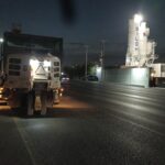 Trabaja Servicios Públicos jornada nocturna de limpieza en el libramiento Matamoros-Monterrey