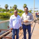 Supervisan el alcalde Carlos Peña y el Arqui Eduardo López Arias obras de infraestructura sanitaria que beneficiarán a cientos de familias reynosenses