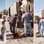 Sondeó COMAPA drenaje sanitario en las colonias Benito Juárez y Marte R. Gómez