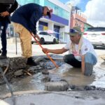 Trabaja COMAPA en reparación de fugas de agua potable en la Zona Centro