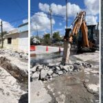 Inicia COMAPA Reynosa reparación de caído en la colonia Marte R. Gómez