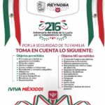 Conoce qué puedes o no introducir a la celebración del Grito de Independencia en Reynosa