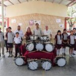 Entregó Alcalde Carlos Peña Ortiz instrumentos a Banda de Guerra de la Secundaria Técnica No. 59