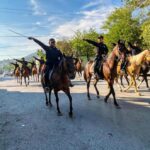 Agrupamientos Canino y Montado de la Guardia Estatal se preparan para el desfile patrio