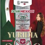 Celebrará Reynosa 216° Aniversario del Inicio de la Lucha de Independencia con Yuridia en el escenario