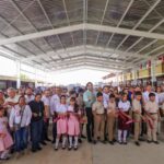 Inauguró Carlos Peña Ortiz techumbre en escuela secundaria 15 de Puerta Grande y anunció nuevo CBTIS