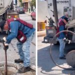 Da mantenimiento COMAPA a red sanitaria en el sector Granjas