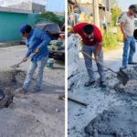 Reemplazó COMAPA brocales en diferentes puntos de la ciudad