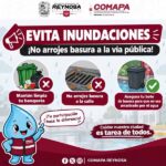 Exhorta COMAPA a evitar arrojar basura en calles y pluviales