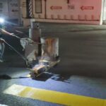 Continúa Servicios Públicos el pintado de pasos peatonales en Bulevar Del Maestro