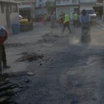 Realiza Servicios Públicos de Reynosa bacheo en calle Atenas de La Cañada